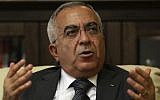 Former Palestinian prime minister Salam Fayyad in June 2011. (AP/Majdi Mohammed)