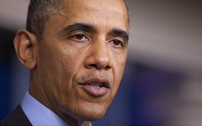 US President Barack Obama speaks in the Brady Press Briefing at the White House in Washington, Friday, April 19, 2013, regarding the Boston Marathon bombing. (Photo credit: AP/Manuel Balce Ceneta)