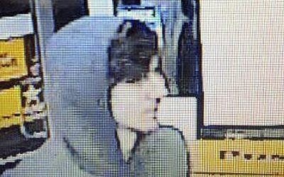 This surveillance photo released via Twitter on Friday by the Boston Police Department shows Dzhokhar A. Tsarnaev, the alleged Boston Marathon bomber (photo credit: AP/Boston Police Department)