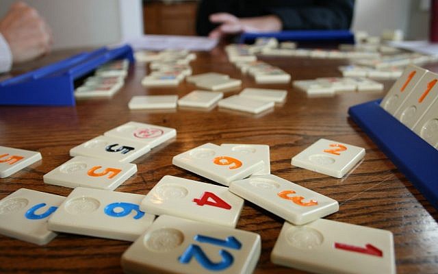 Tiles of Rummikub, a game invented by Ephraim Hartzano in Israel in the 1940s. (photo credit: Ryan Harvey/CC/via JTA)
