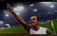 Paulo Di Canio gives a straight-arm salute in 1995 (photo credit: YouTube screenshot)