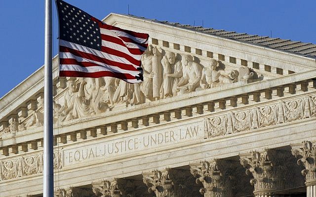 The US Supreme Court. Christian prayer in public proceedings is OK. (photo credit: AP Photo/Alex Brandon, File) The US Supreme Court. Christian prayer in public proceedings is OK. (photo credit: AP Photo/Alex Brandon, File)