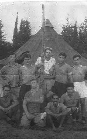 A Palmach soccer team, around 1946. Isaac is standing, far right (Courtesy of Isaac Shushan) A Palmach soccer team, around 1946. Isaac is standing, far right (Courtesy of Isaac Shushan)