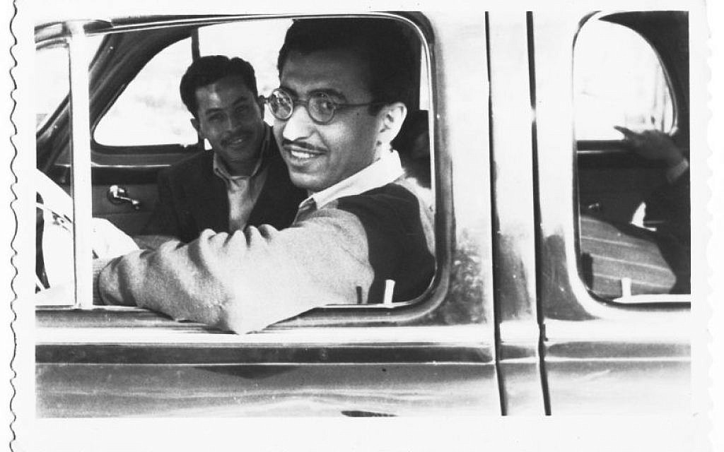 Isaac Shoshan (foreground) and Havakuk Cohen in Lebanon, around 1949 (Courtesy of Isaac Shoshan)