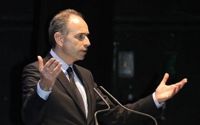 French opposition leader Jean-François Copé speaking in Tel Aviv, April 17, 2013 (photo credit: DR) French opposition leader Jean-François Copé speaking in Tel Aviv, April 17, 2013 (photo credit: DR)
