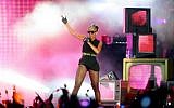 Rihanna performs in Tel Aviv as part of her 'Last Girl on Earth' tour, May 2010. (photo credit: Flash90)