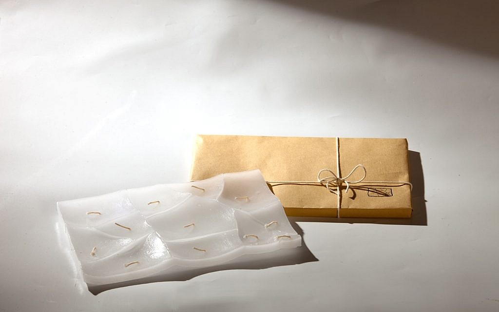 A sheet of wax candles (photo credit: Dadi Elias)