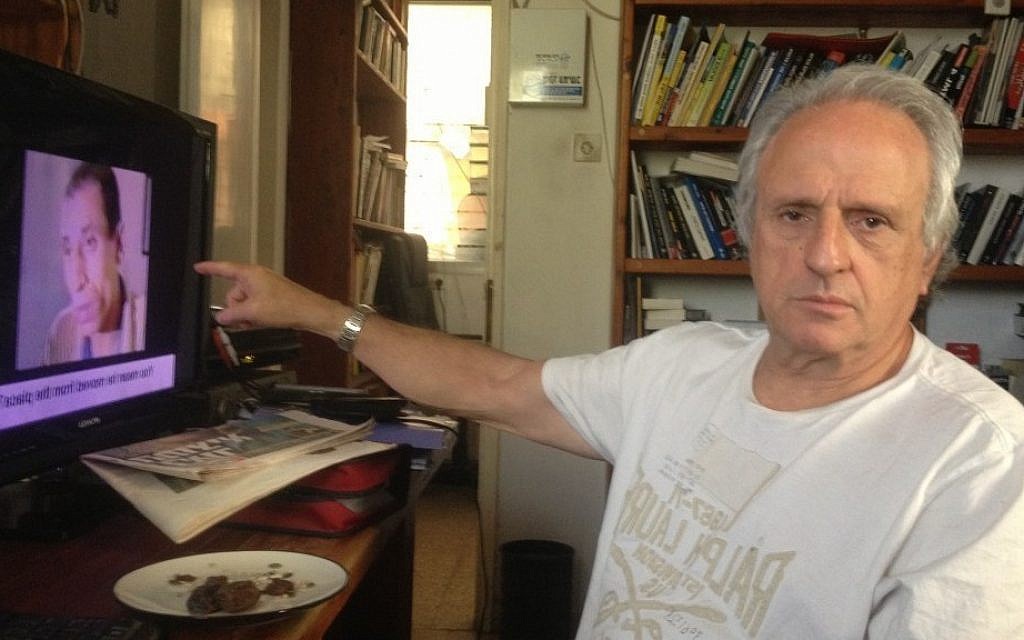 Nahum Shahaf at work in his study (photo credit: Mitch Ginsburg/Times of Israel) Nahum Shahaf at work in his study (photo credit: Mitch Ginsburg/Times of Israel)