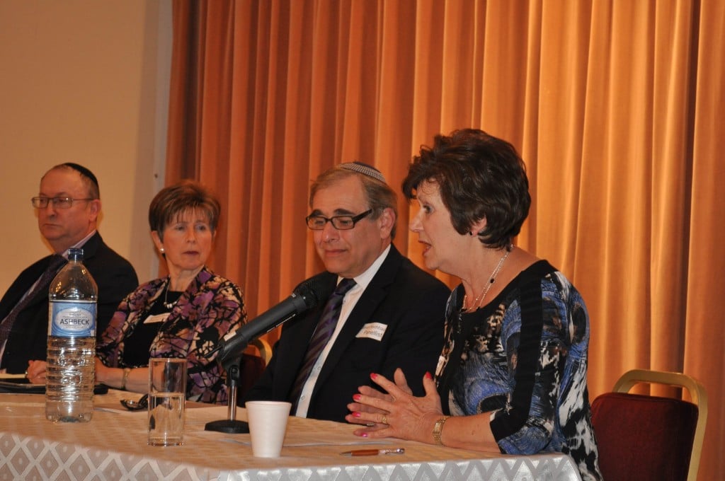 Former United Synagogue head Simon Hochhauser and New West End Synagogue’s Rabbi Geoffrey Shisler made up the male contingent on the US Women panel. (photo credit: courtesy) Former United Synagogue head Simon Hochhauser and New West End Synagogue’s Rabbi Geoffrey Shisler made up the male contingent on the US Women panel. (photo credit: courtesy)