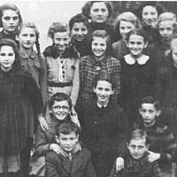 Children from the clandestine school Eber attended in Mielec c. 1940-1941. (photo credit: courtesy)