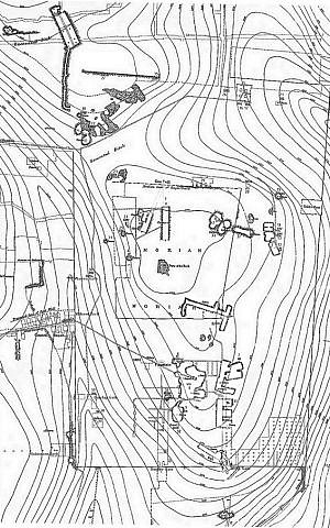The topography of the water channels where the ark may be hidden, drawn by Harry Moskoff (Courtesy Harry Moskoff) 