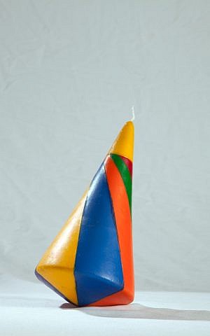 A memorial candle in color, by a Holon design student (photo credit: Dadi Elias) A memorial candle in color, by a Holon design student (photo credit: Dadi Elias)