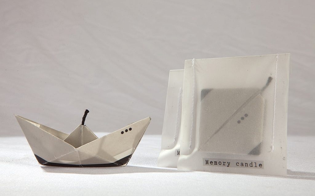 Holon design students and their take on the ever-present memorial candle (photo credit: Dadi Elias)