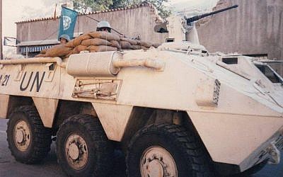 A UN vehicle on the streets of Bosnia. (photo credit: courtesy)