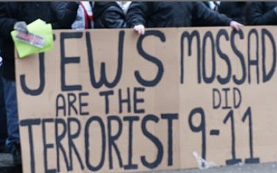 Some conspiracy theorists blame Jews and Israel for the September 11 terror attacks. (photo credit: Courtesy ADL)