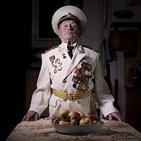 Soviet Jewish World War Two veteran Yaakov Vilkovich, 90, Thursday, April 11, 2013. Vilkovich joined the Red Army in 1941 and fought in the Battle of Berlin in 1945. (photo credit: AP/Oded Balilty)