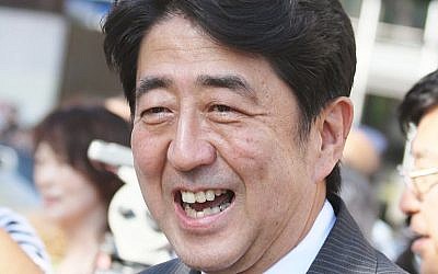 Japan's Prime Minister Shinzo Abe (photo credit: TTTNIS/Wikimedia Commons)
