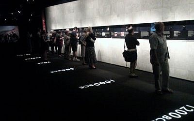 The exhibit's timeline focuses on the Biblical period, but there are even some findings from the British Mandate. (photo credit: Matt Lebovic/Times of Israel)