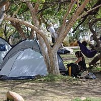 Camping at the ashram (photo credit: Michal Shmulovich) Camping at the ashram (photo credit: Michal Shmulovich)