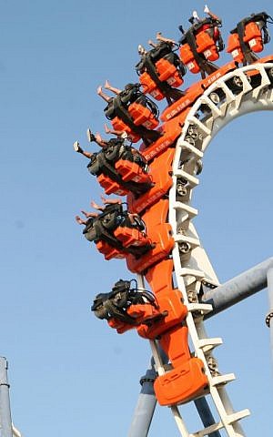 A roller coaster ride (illustrative) (Liron Almog/Flash90)