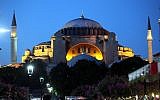 The Ayasofya, or Hagia Sophia, museum in Istanbul, one of the most famous landmarks in the city and a former mosque and Byzantine church. (photo credit: Yossi Zamir/Flash 90)