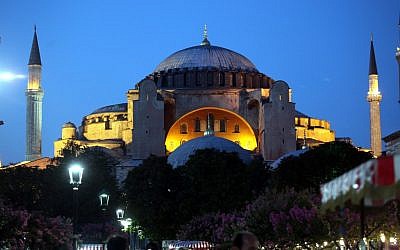 The Ayasofya, or Hagia Sophia, museum in Istanbul, one of the most famous landmarks in the city and a former mosque and Byzantine church. (photo credit: Yossi Zamir/Flash 90)