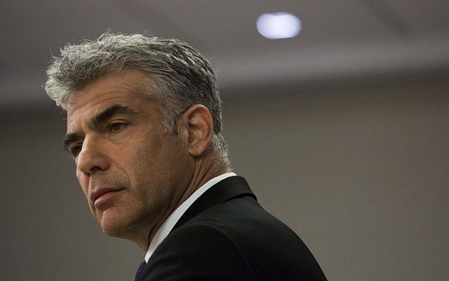 Finance Minister Yair Lapid (photo credit: Yonatan Sindel/Flash90)