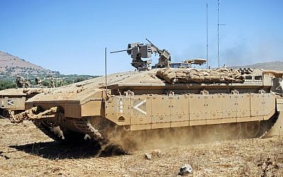 The Namer armored personnel carrier (photo credit: CC BY-SA Abir Sultan, Flickr)