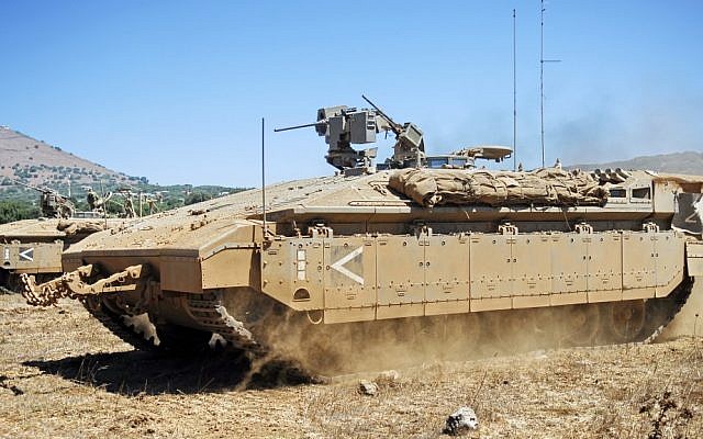 The Namer armored personnel carrier (photo credit: CC BY-SA Abir Sultan, Flickr)