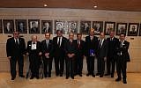 President Shimon Peres with the winners of 2013 Wolf Prizes (Photo credit: Courtesy)