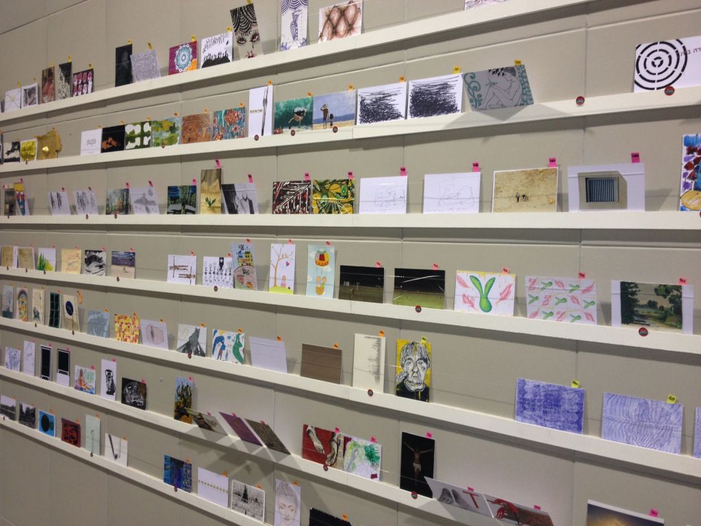 A view of the Postcard project (photo credit: Jessica Steinberg/Times of Israel)