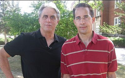 Martin Himel (left) with Alex Linder, webmaster VNN Forum, who advocates exterminating all Jews. (photo credit: courtesy)