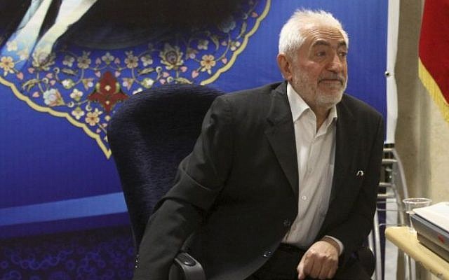 Former oil minister Mohammad Gharazi (photo credit: AP Photo/Vahid Salemi)