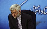 Iran's top nuclear negotiator Saeed Jalili, a candidate in next month's presidential elections (photo credit: AP Photo/Ebrahim Noroozi)