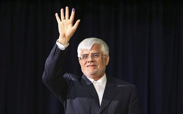 Pro-reform former Iranian Vice-President Mohammad Reza Aref (photo credit: AP Photo/Ebrahim Noroozi)
