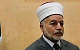 Mufti of Jerusalem, Mohammed Hussein. (photo credit: AP/Muhammed Muheisen)