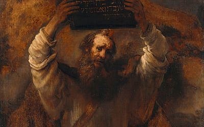 Rembrandt's Moses with the Ten Commandments,1659, Germaldegalerie, Staatliche Museen, Berlin (photo credit: Google Art Poject / Wikipedia Commons) Rembrandt's Moses with the Ten Commandments,1659, Germaldegalerie, Staatliche Museen, Berlin (photo credit: Google Art Poject / Wikipedia Commons)