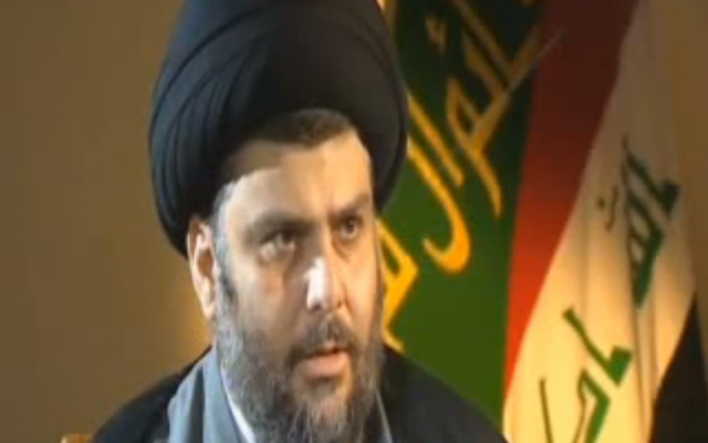 Iraqi Shiite leader Muqtada al-Sadr (photo credit: image capture from YouTube) Iraqi Shiite leader Muqtada al-Sadr (photo credit: image capture from YouTube)
