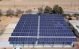 A photovoltaic field in the Negev (Photo credit: Courtesy Enerpoint)