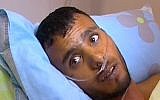 Omar Wallid, injured in the Beersheba bank shooting on May 20, accused the police of shooting him. (photo credit: image capture/Channel 10 news)