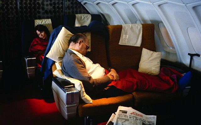 Menachem Begin sleeping on the way to the United States in this undated archive photo. (photo credit: David Rubinger/Yedioth Ahronoth) Menachem Begin sleeping on the way to the United States in this undated archive photo. (photo credit: David Rubinger/Yedioth Ahronoth)