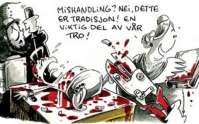 Part of an anti-Semitic cartoon published in Norway's Dagbladet in May (photo credit: screen capture/Dagbladet.no)