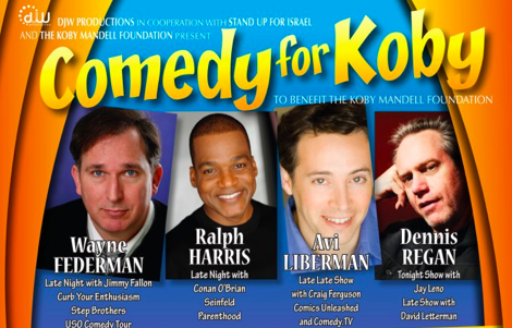 The four comedic faces of the Comedy for Koby show (Courtesy Comedy for Koby)