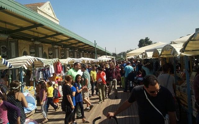 At Tuesday's 'First station' opening in Jerusalem (photo credit: LMH)
