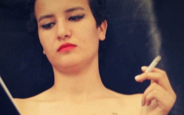 Tunisian feminist activist Amina Tyler (photo credit: Facebook)