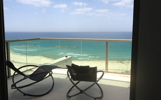 Apartments in Ashkelon are relatively inexpensive for the Israeli market, offering seaside views (photo credit: Jessica Steinberg/Times of Israel)