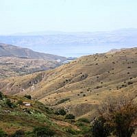 Spectacular view from Umm El-Kanatir, with the Kinneret in distance (photo credit: Shmuel Bar-Am) Spectacular view from Umm El-Kanatir, with the Kinneret in distance (photo credit: Shmuel Bar-Am)