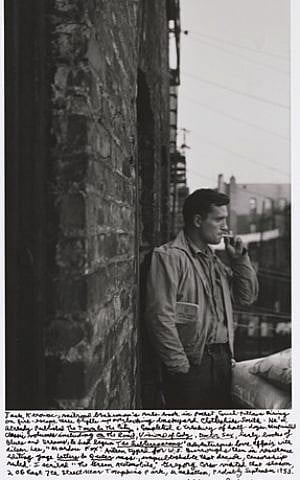 "Jack Kerouac, railroad brakeman's rule-book in pocket," 1953 by Allen Ginsberg (photo credit: Allen Ginbserg/Courtesy, National Gallery of Art, Gift of Gary S. Davis, The Allen Ginsberg LLC.)