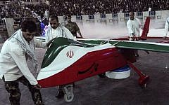 Illustrative photo of an Iranian drone (AP/ISNA, Hemmat Khahi)