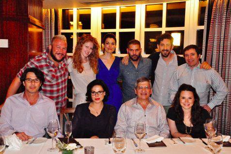 Actors from 'Scandal' and 'Once Upon A Time' meeting with former ambassador Gideon Meir during the last AVI trip (Courtesy AVI)